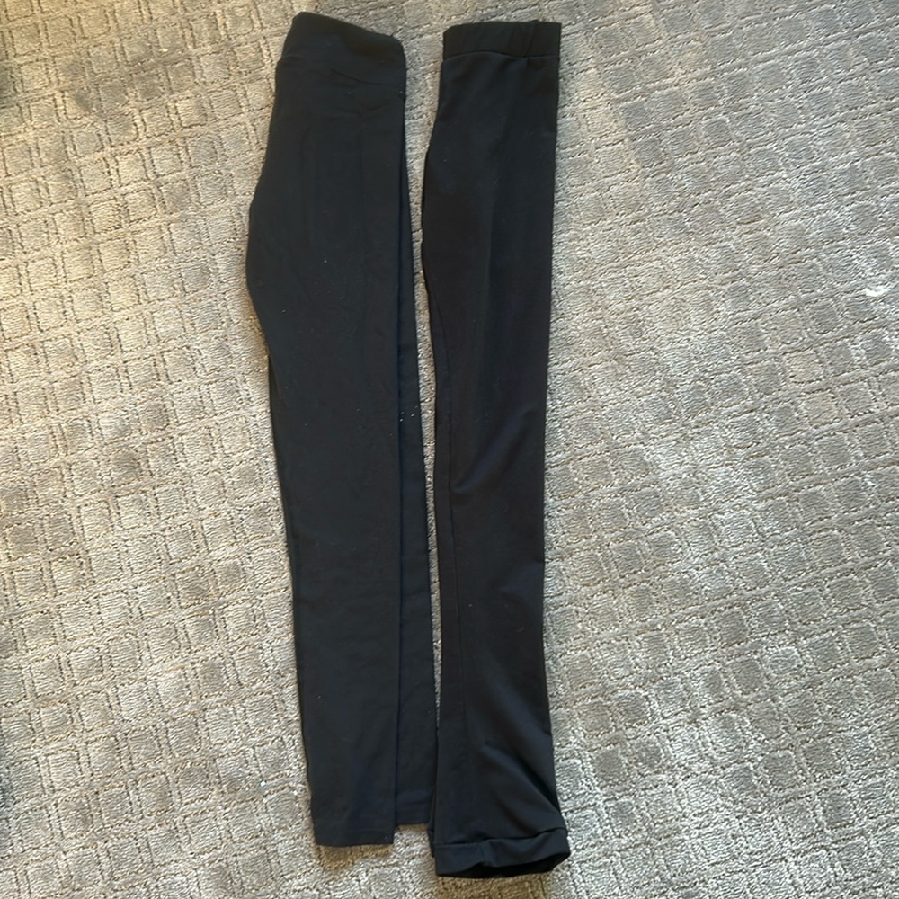 2 pairs of black Chloe Noel figure skating leggings